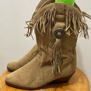 Vintage Silver Star Tassel Boots